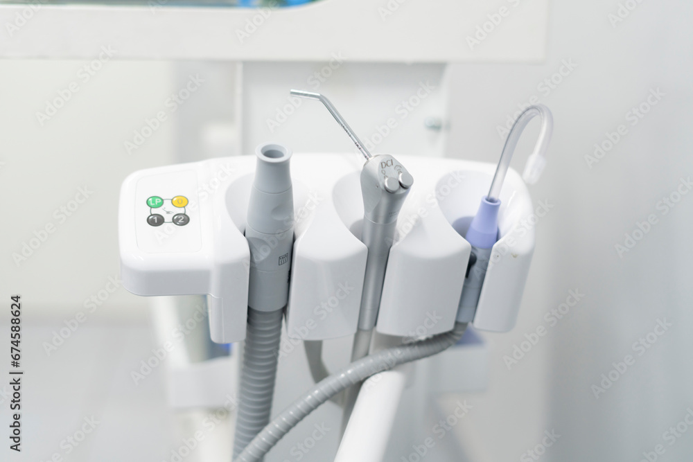 dentist's office in studio, dental medical tools and instruments dentist's office in studio, dental medical tools and instruments
