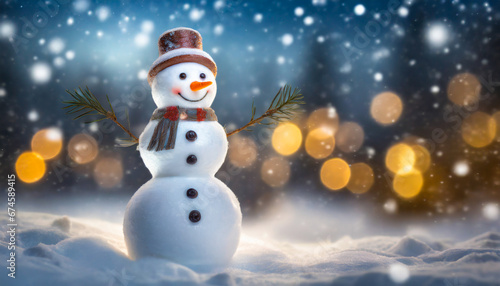 snowman on the snow © Black Brush