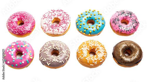 Colorful collection of donuts Ai Generative