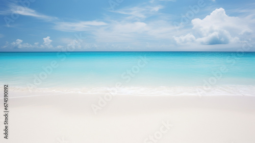 Sandy beach with blue sky