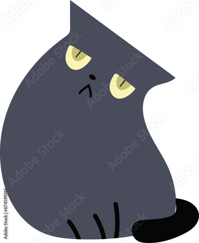 Lazy cat illustration