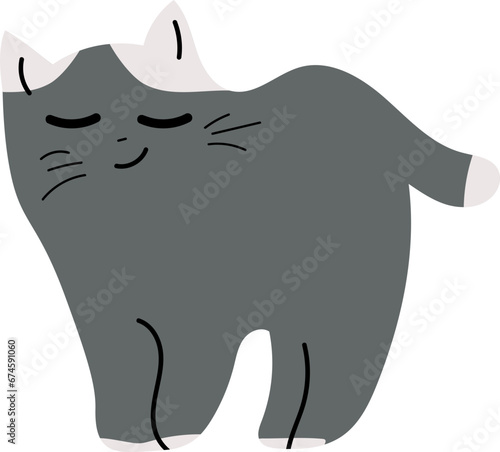 Happy cat illustration