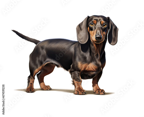 Dachshund dog standing  Ai Generative
