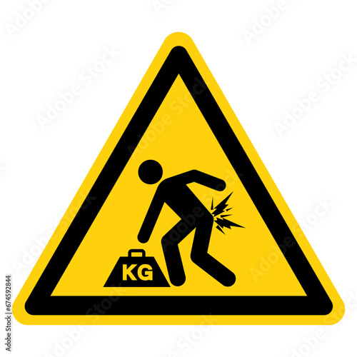 Lift Hazard Symbol Sign, Vector Illustration, Isolate On White Background Label .EPS10
