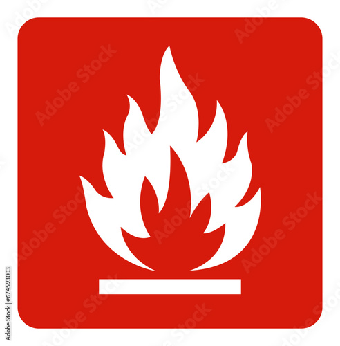 Flammable Gas Symbol Sign ,Vector Illustration, Isolate On White Background Label .EPS10