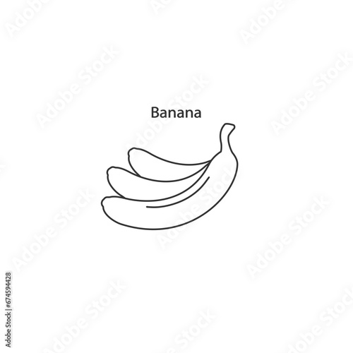 Banana icon in trendy flat style. Vector