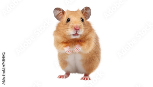 standing hamster isolated on transparent background cutout photo