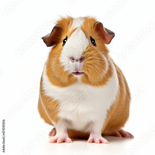A beautiful Guinea pig isolated on a white background