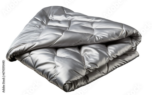 Low Weighted Soft Blanket Isolated On Transparent Background PNG.