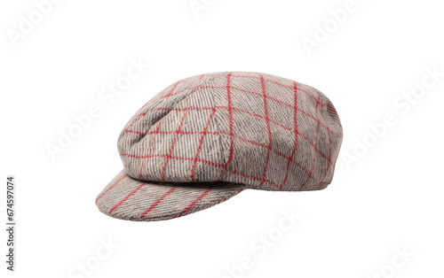 Soft And Warm Ascot Cap Isolated On Transparent Background PNG.