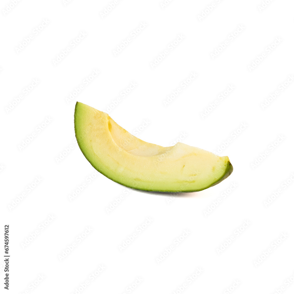 Avocado isolated on white background. avocado sliced closeup. Avocado isolated on white background. avocado sliced closeup.
