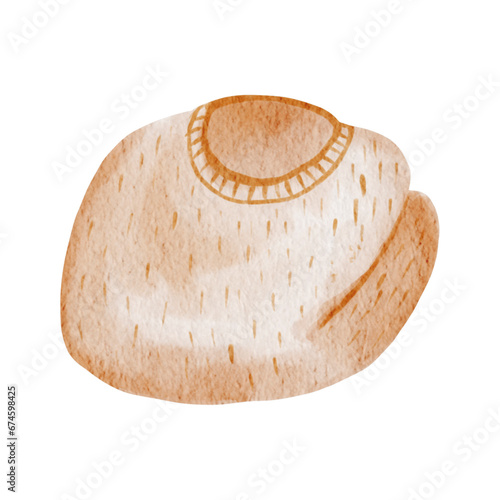 Warm knitted sweater watercolor style