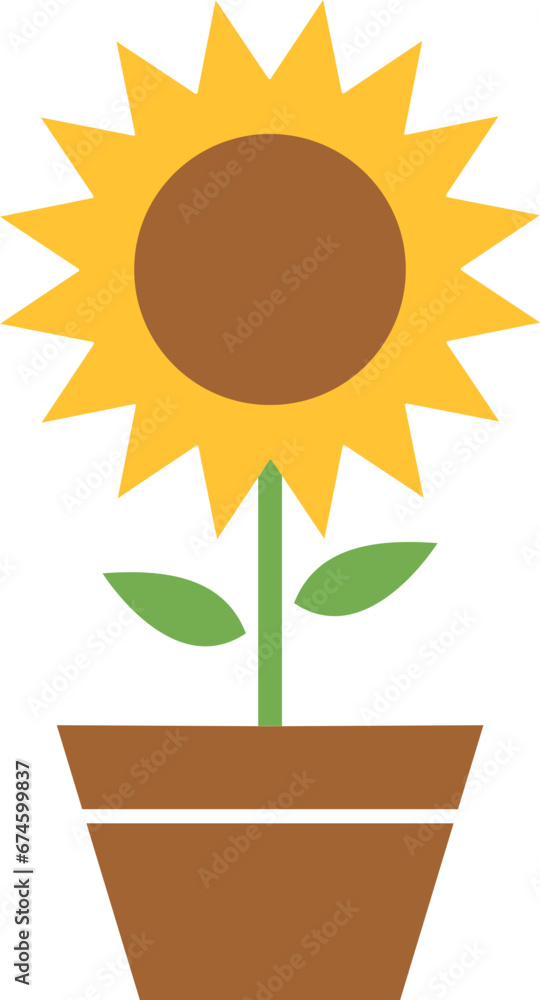 Obraz premium Sunflower plant illustration