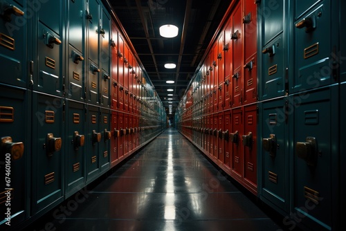 lockers with compartments photo