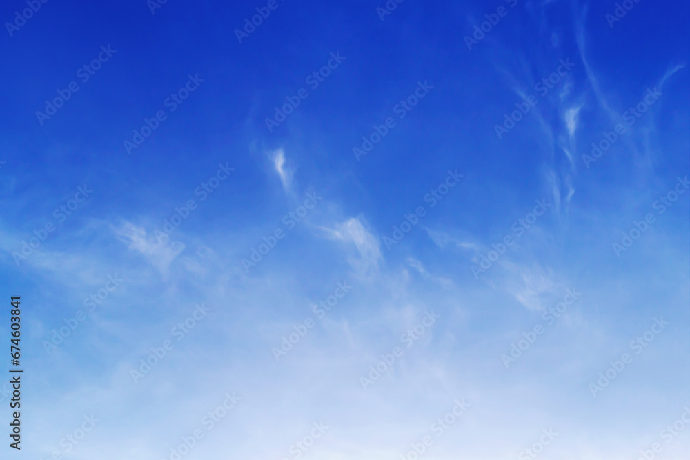Obraz premium Blue sky with clouds Many beautiful white