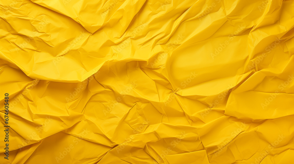 Yellow Crumpled Paper Background, AI Generative
Yellow Crumpled Paper Background, AI Generative