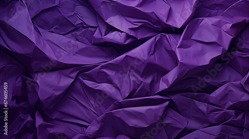 Purple Crumpled Paper Background, AI Generative