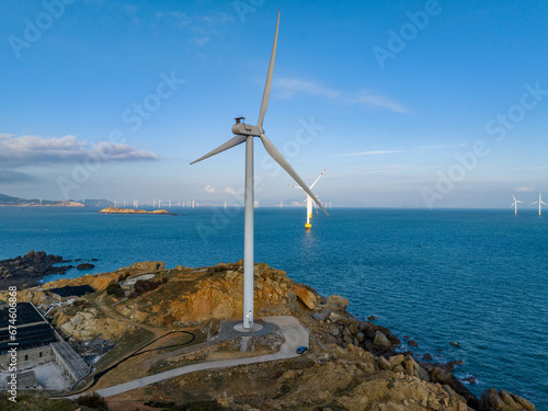 wind turbines in the sea