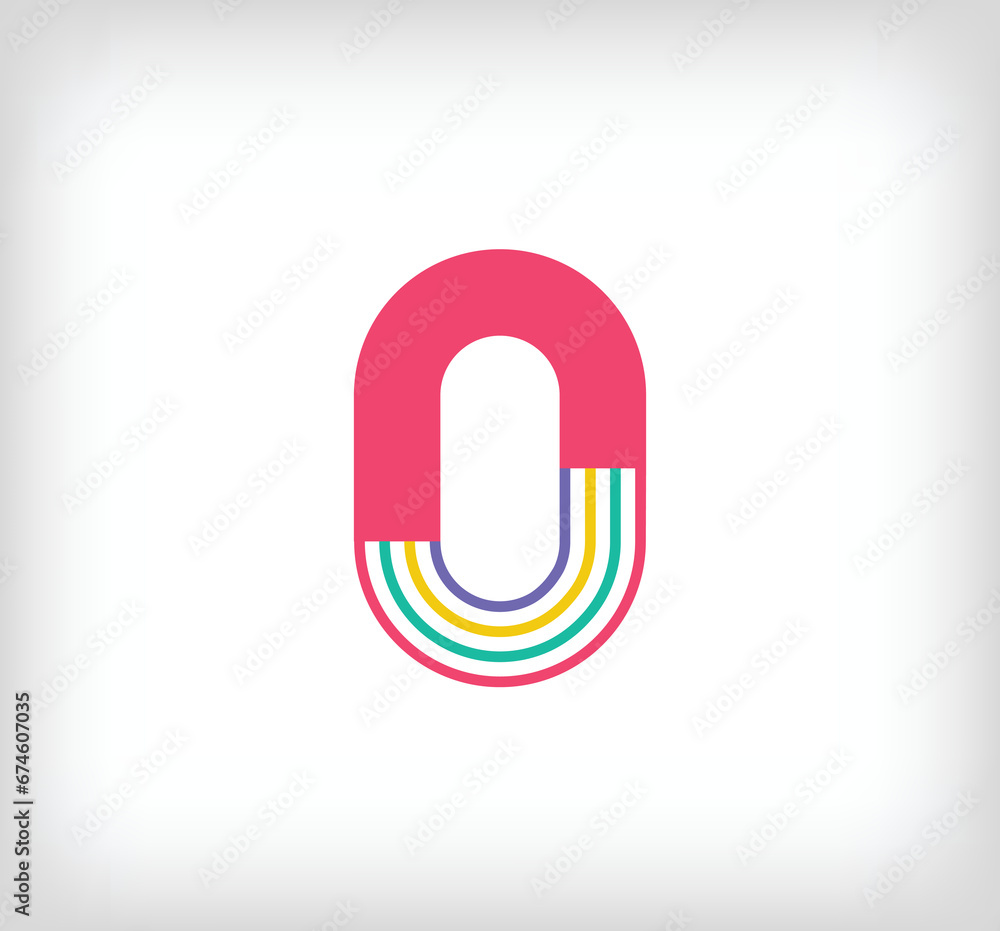 Creative ethnic number 0 multicolored linear logo. Modern number lines with new culture colors. Font alphabet template. Creative education geometric.vector Creative ethnic number 0 multicolored linear logo. Modern number lines with new culture colors. Font alphabet template. Creative education geometric.vector