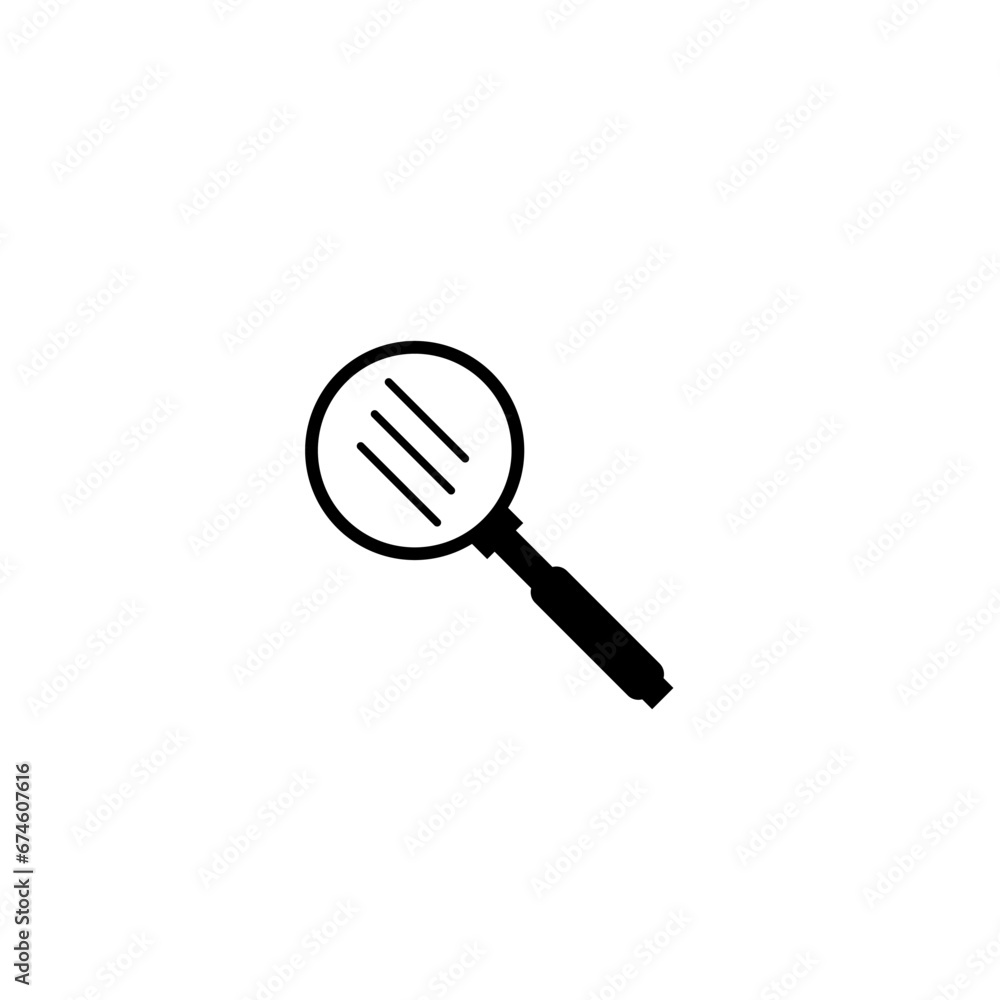 Loupe icon isolated on white Loupe icon isolated on white