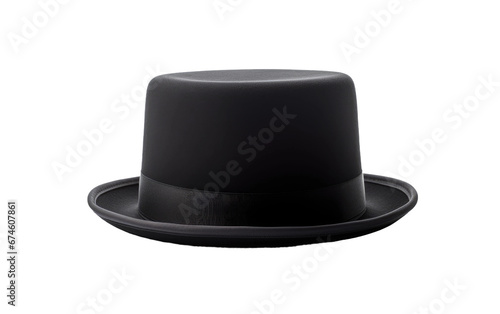 Amazing Cute Black Bowler Hat Isolated On Transparent Background PNG.