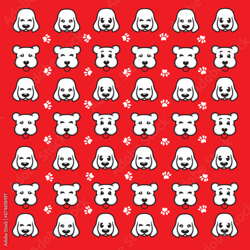 dogs pattern design vector 