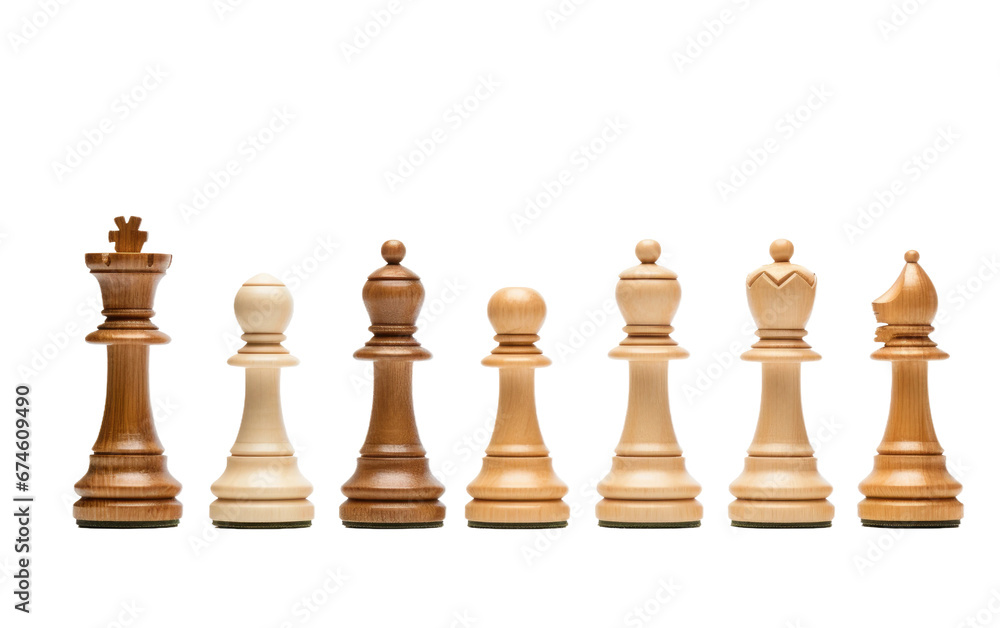 Different Color Chess Set Isolated On Transparent Background PNG.