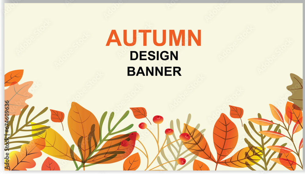 vector trendy minimal autumn posters and banner flat design