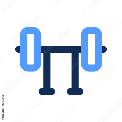 weightlifting outline color icon