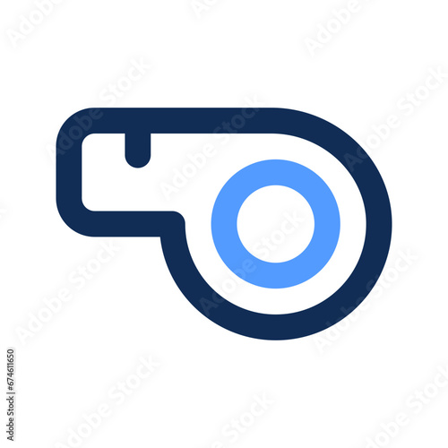 whistle outline color icon
