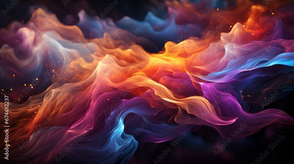 AI Generative. A colorful stardust abstract background.