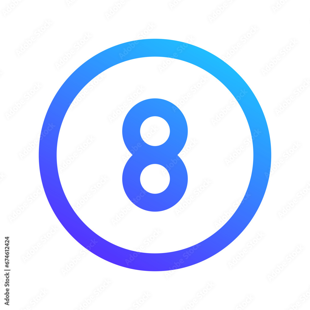 billiard ball gradient icon billiard ball gradient icon
