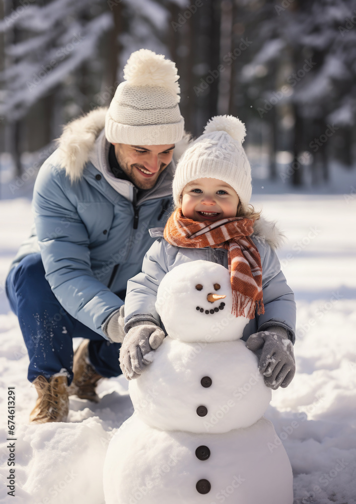 child makes a snowman in winter, childhood, white snow, kid, toddler, childhood, outdoor fun, new year, holidays, christmas, family, walk in the park, parents, together, happy, smile, love, dad, joy child makes a snowman in winter, childhood, white snow, kid, toddler, childhood, outdoor fun, new year, holidays, christmas, family, walk in the park, parents, together, happy, smile, love, dad, joy
