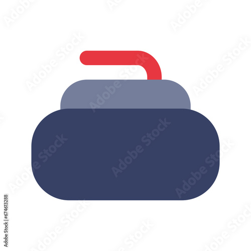 curling flat icon