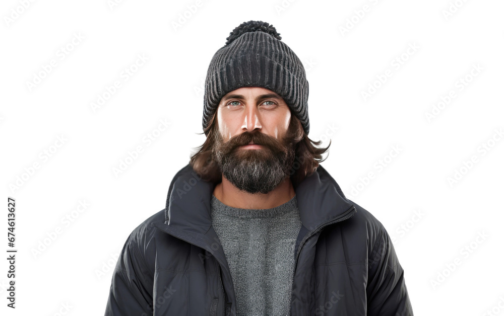 Nice Looking Fisherman Beanie Isolated On Transparent Background PNG.