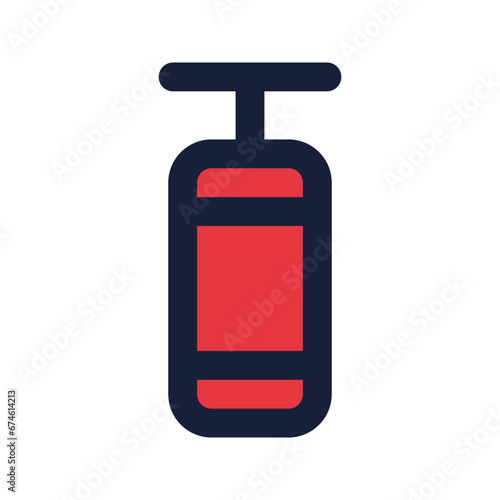 punching bag flat line icon