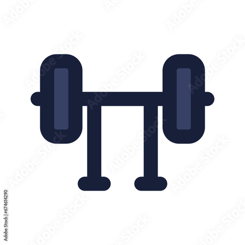 weightlifting flat line icon