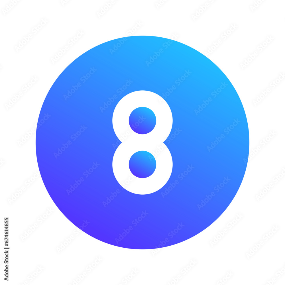 billiard ball gradient fill icon billiard ball gradient fill icon