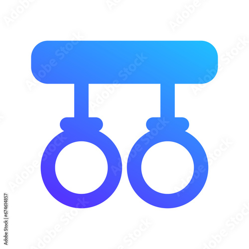 gymnastic rings gradient fill icon