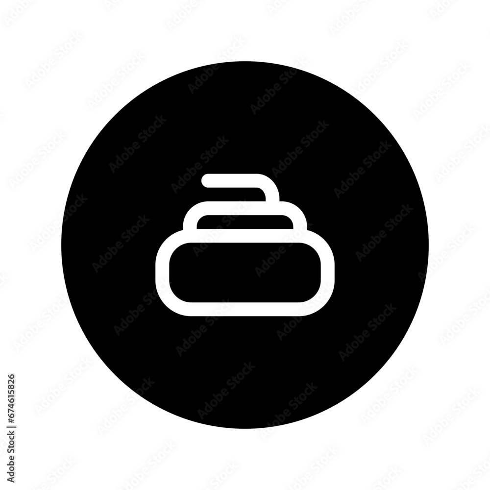 curling line circular icon curling line circular icon