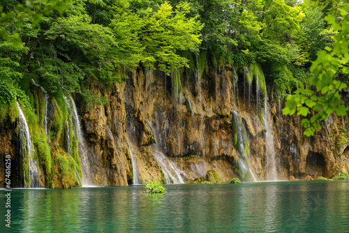 waterfall in plitvice national park country