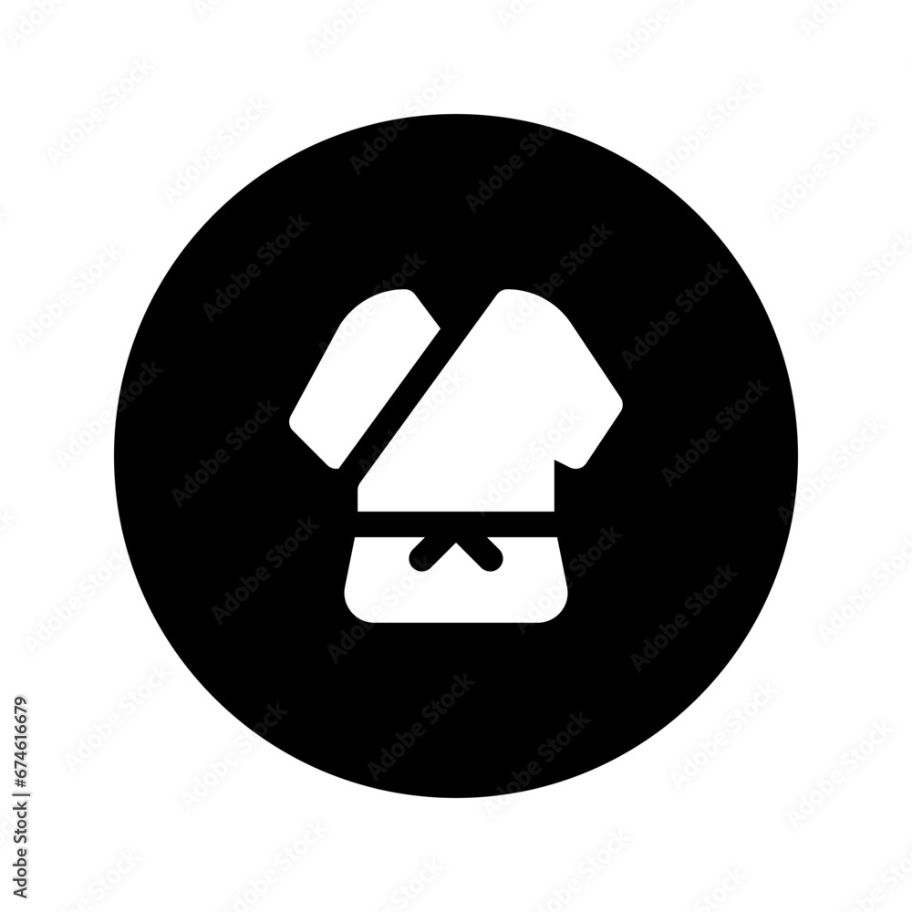 karate glyph circular icon karate glyph circular icon