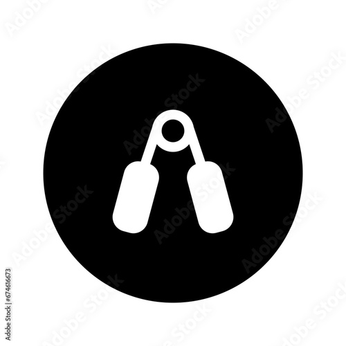 hand grip glyph circular icon
