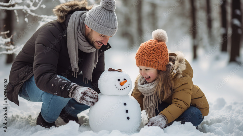 child makes a snowman in winter, childhood, white snow, kid, toddler, childhood, outdoor fun, new year, holidays, christmas, family, walk in the park, parents, together, happy, smile, love, dad, joy child makes a snowman in winter, childhood, white snow, kid, toddler, childhood, outdoor fun, new year, holidays, christmas, family, walk in the park, parents, together, happy, smile, love, dad, joy