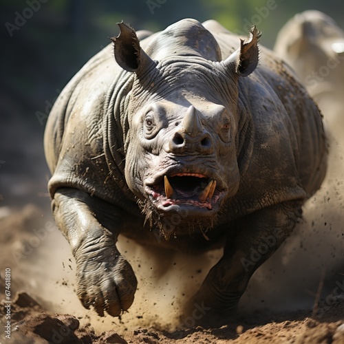 Majestic Rhinoceros: Guardians of the Grasslands © luckynicky25