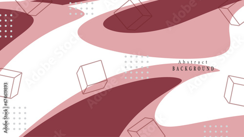 Abstract modern graphic elements. Gradient pink red abstract banners with flowing liquid shapes.