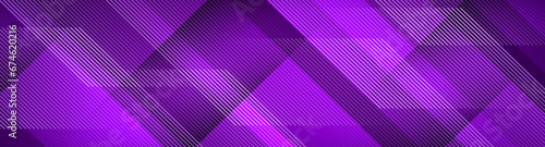 3D purple geometric abstract background overlap layer on dark space with diagonal lines shape decoration. Modern graphic design element cutout style for web banner, flyer, card, or brochure cover