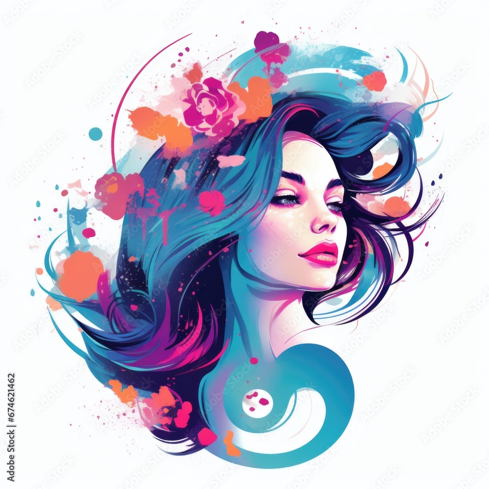 beautiful illustration of a woman's face for the beauty sphere logo beautiful illustration of a woman's face for the beauty sphere logo