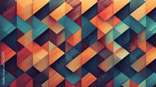 retro colors abstract geometric background