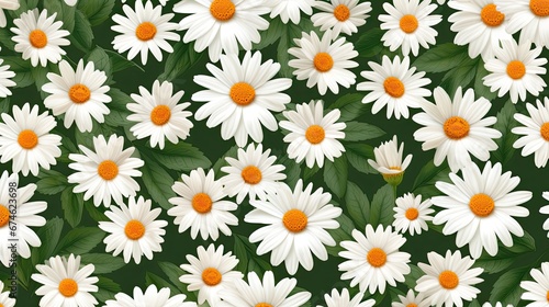 Retro groovy daisy flowers background